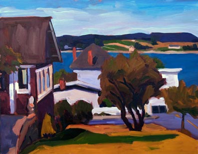 Across Penn Cove painting
