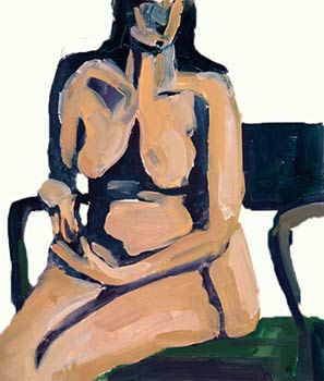 Seated Nude painting
